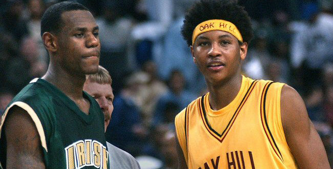 LeBron James & Carmelo Anthony-in-High-School-650x330