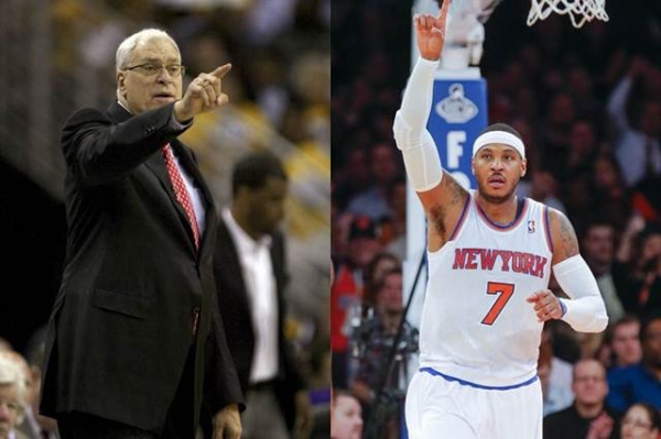 Phil Jackson et Carmelo Anthony
