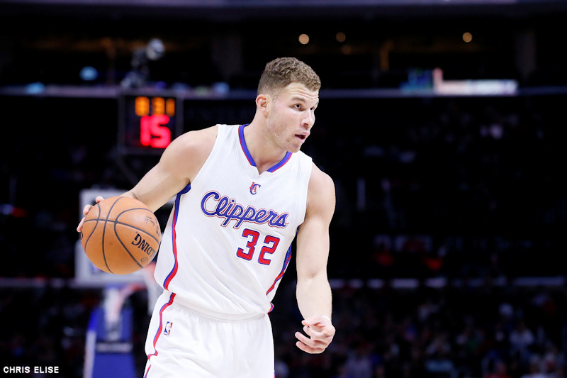27 December 2014: Los Angeles Clippers forward Blake Griffin (32) dribbles during the Toronto Raptors 110-98 victory over the Los Angeles Clippers, at the Staples Center, Los Angeles, California, USA.