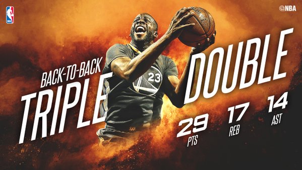 Le MVP de la nuit : Draymond Green en mode Larry Bird (29 pts, 17 rbds, 14 pds)