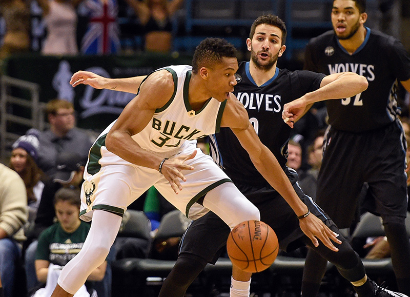 NBA: Minnesota Timberwolves at Milwaukee Bucks