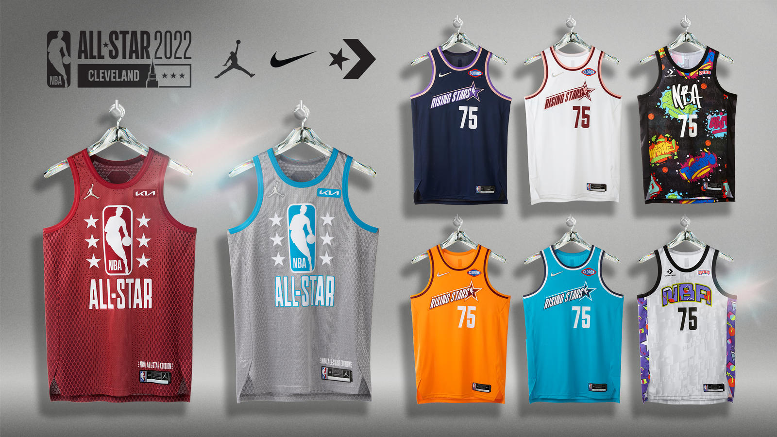 All-Star Game 2022 - Nike, Converse et Jordan Brand ont dévoilé les maillots portés au All-Star Week-End qui se tiendra du 18 au 20 février à Cleveland.