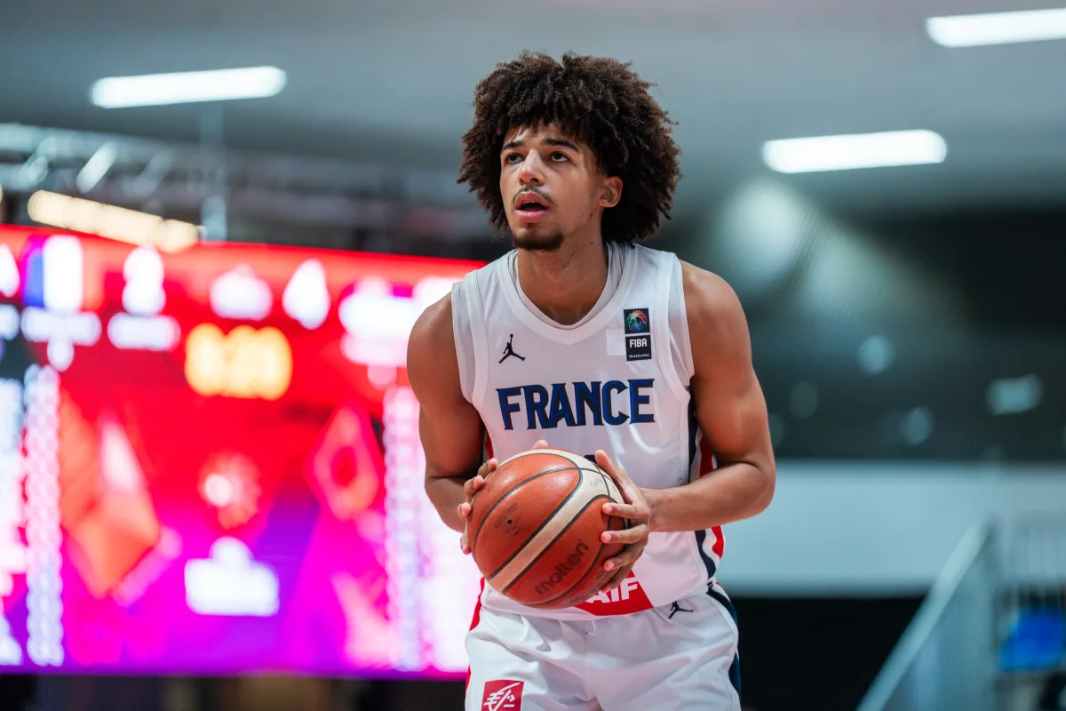 Noa Kouakou-Heugue lors de la Coupe du monde U19 2025 avec l'équipe de France