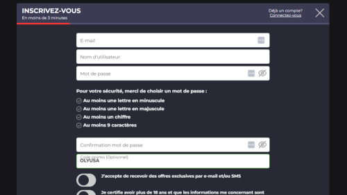 Inscription Olybet France : étapes pour créer un compte et activer le bonus avec le code OLYUSA