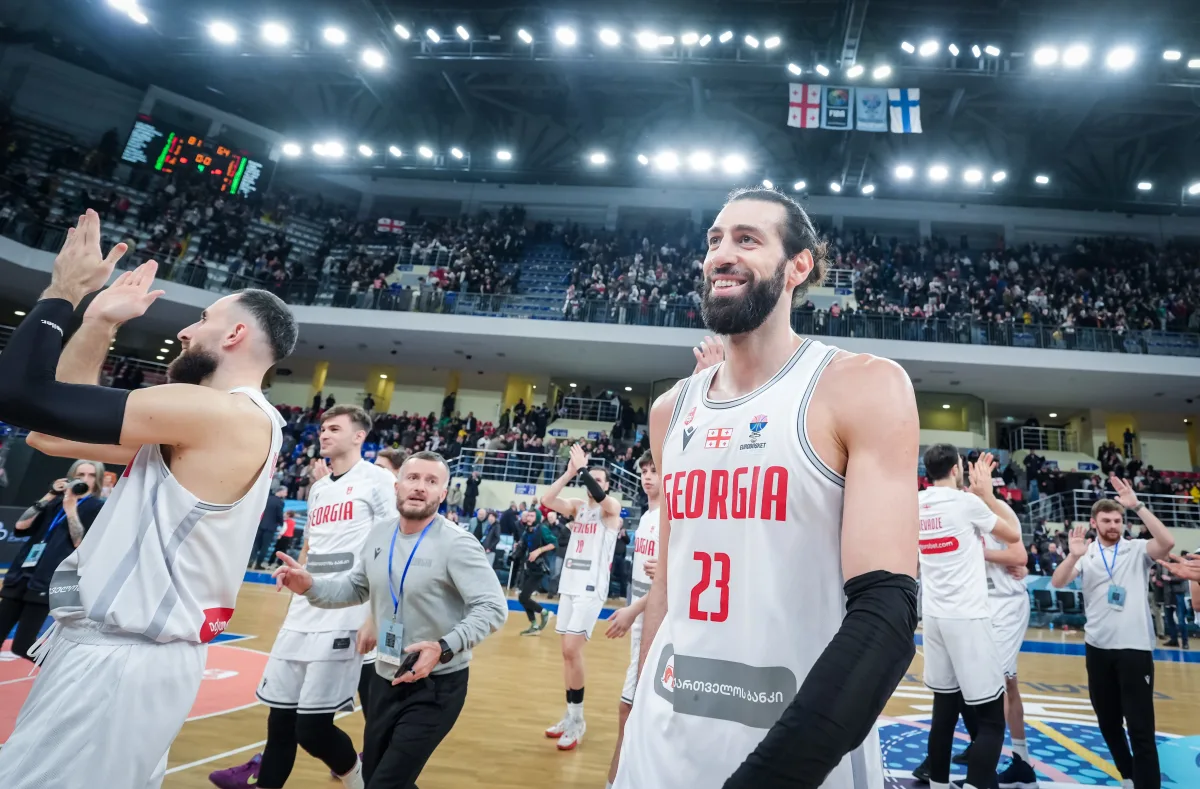 Tornike Shengelia avec la Géorgie (crédit photo : FIBA)