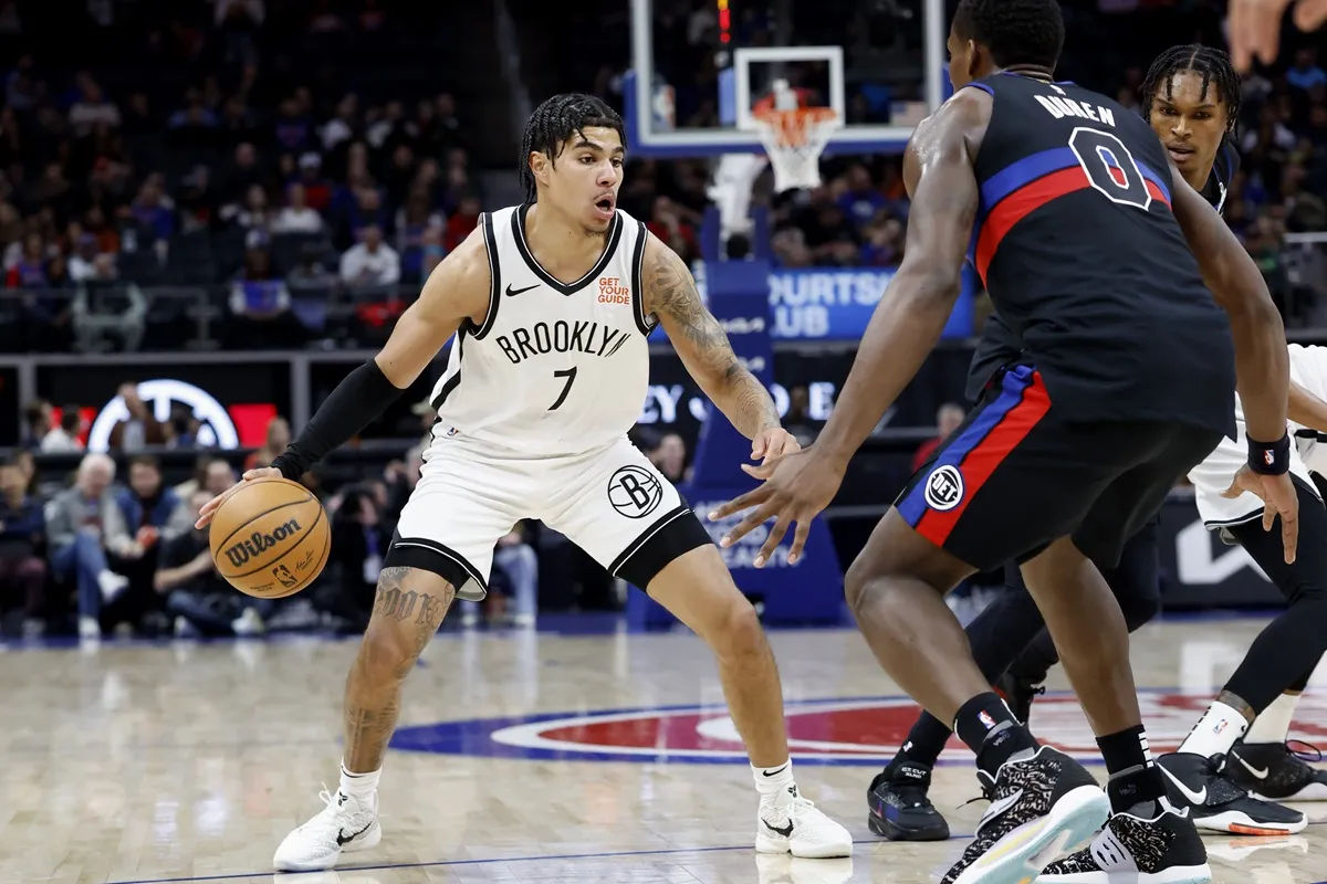 Killian Hayes avec les Nets contre les Pistons