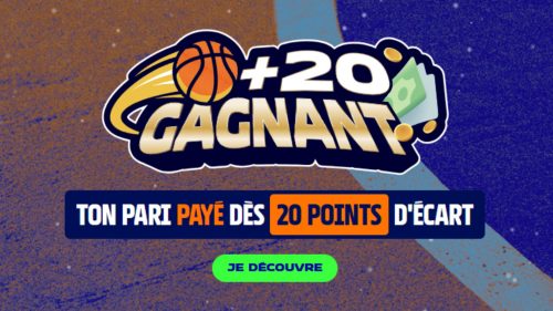 Promo sur NBA +20 Gagnant avec le code promo Parions Sport en Ligne
