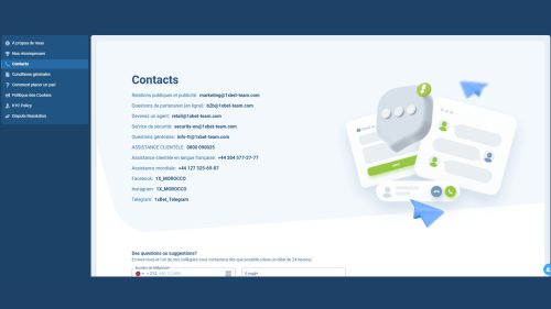 Service client 1xBet disponible 24/7 et programme VIP pour les joueurs actifs