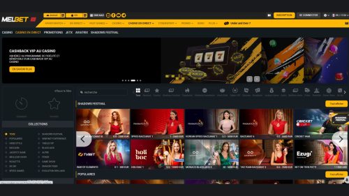 Casino en ligne MelBet APK jeux live croupiers