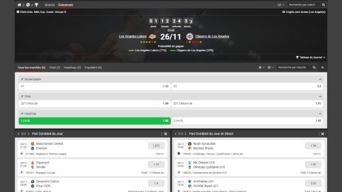 Pariez sur les cotes de Los Angeles Lakers Los Angeles Clippers sur 888starz