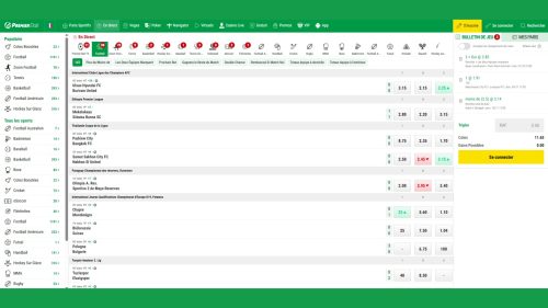 Pariez en direct sur Premier Bet