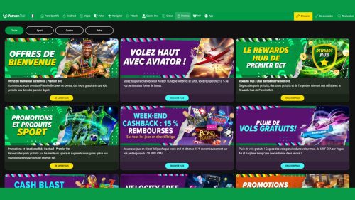 Profitez des promotions sur Premier Bet