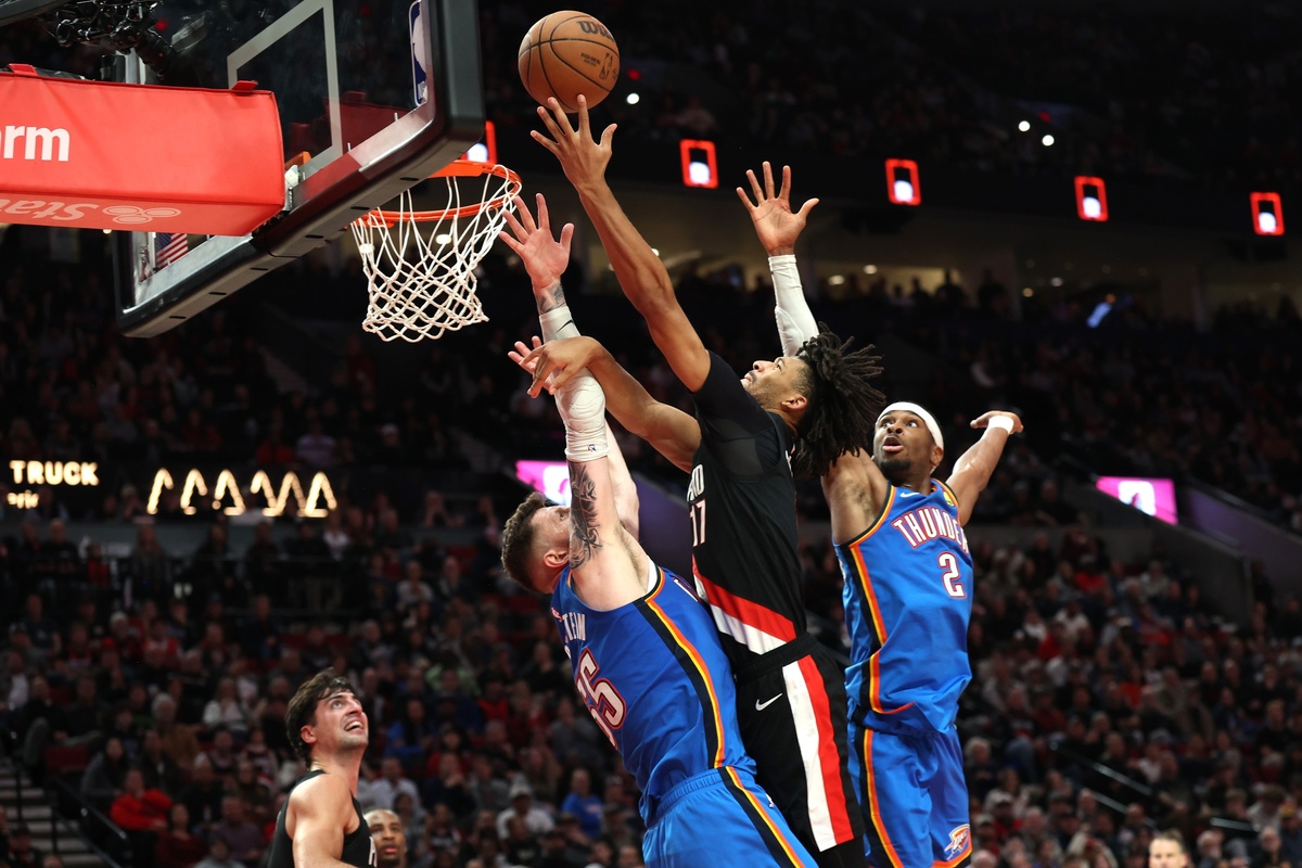 Les Blazers face au Thunder