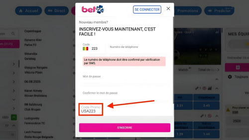 Inscription Bet223 : créer un compte en 2 minutes avec le code promo USA223
