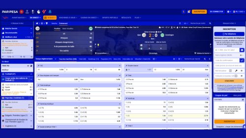 Pariez en direct avec Paripesa