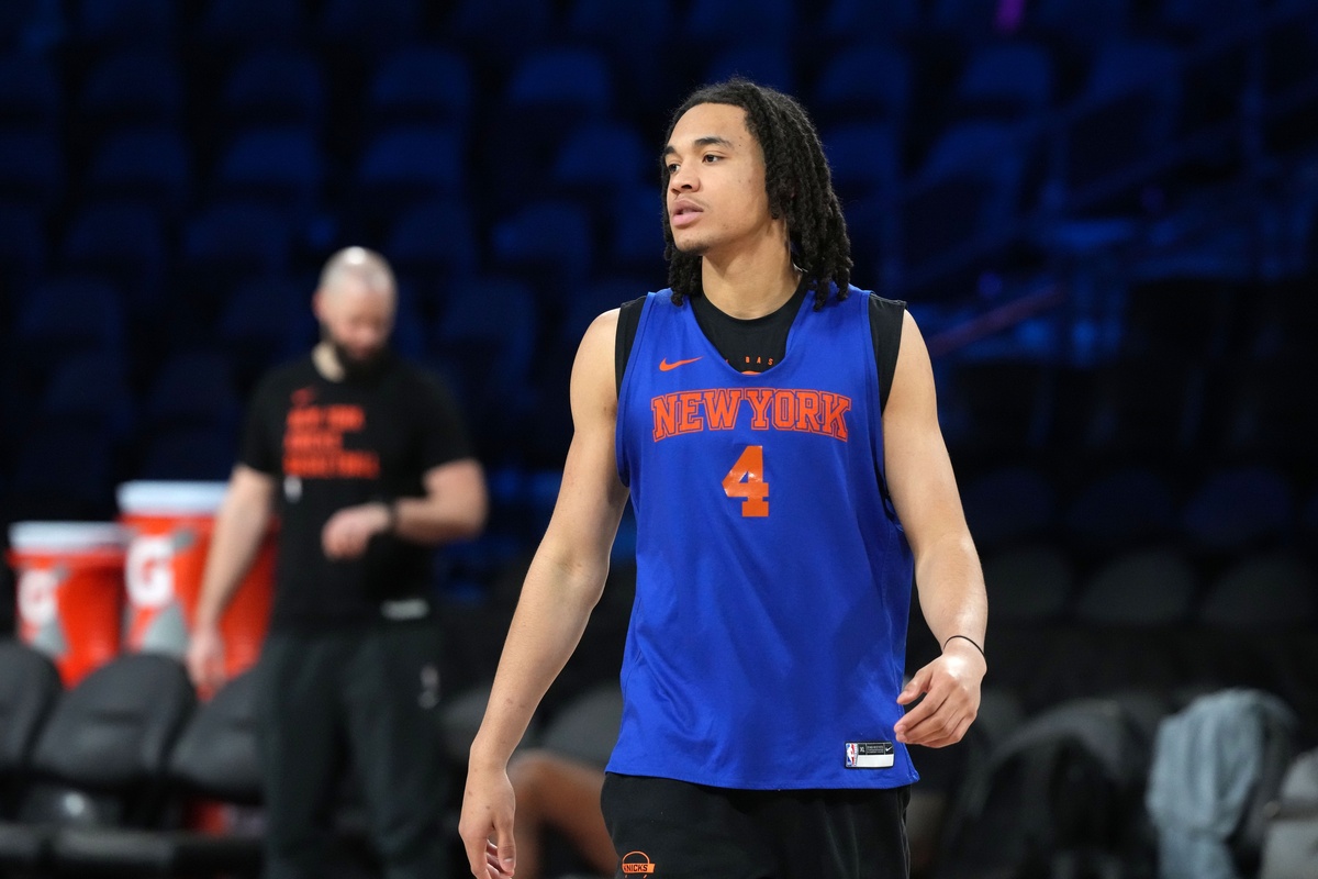 Pacome Dadiet avec les Knicks