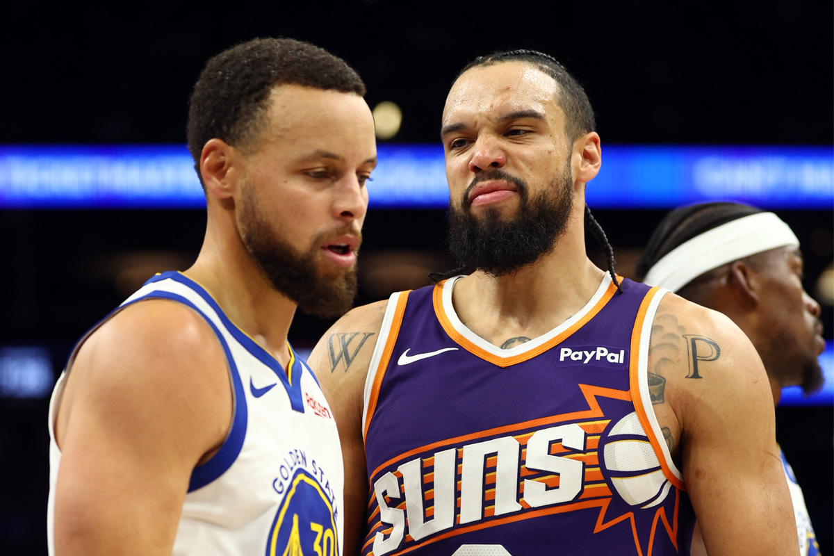 Dillon Brooks et Stephen Curry