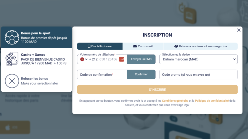Inscription sur Coldbet : créer un compte et effectuer le premier dépôt.