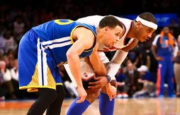 Stephen Curry et Draymond Green sont heureux pour Carmelo Anthony