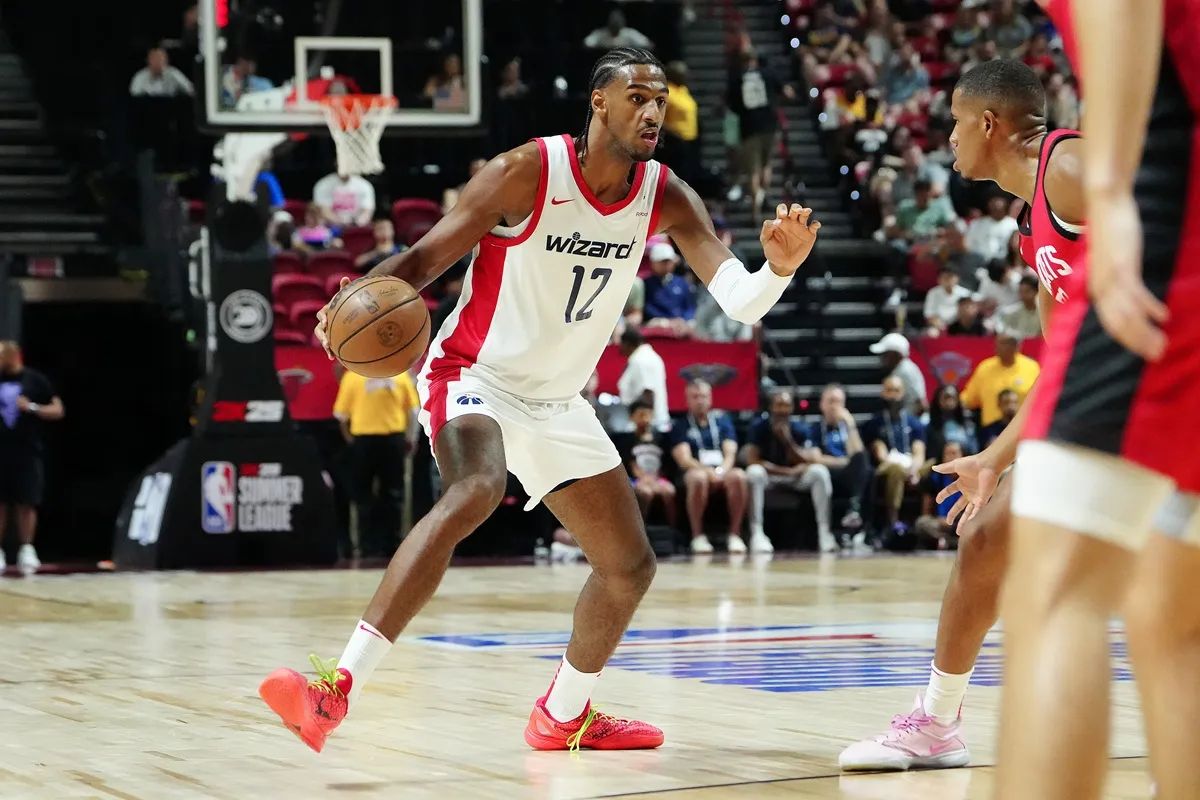 Alex Sarr avec les Wizards lors de la Summer League 2024