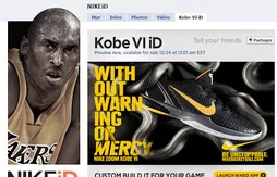 Sur Facebook, Nike propose de personnaliser la dernière chaussure de Kobe Bryant