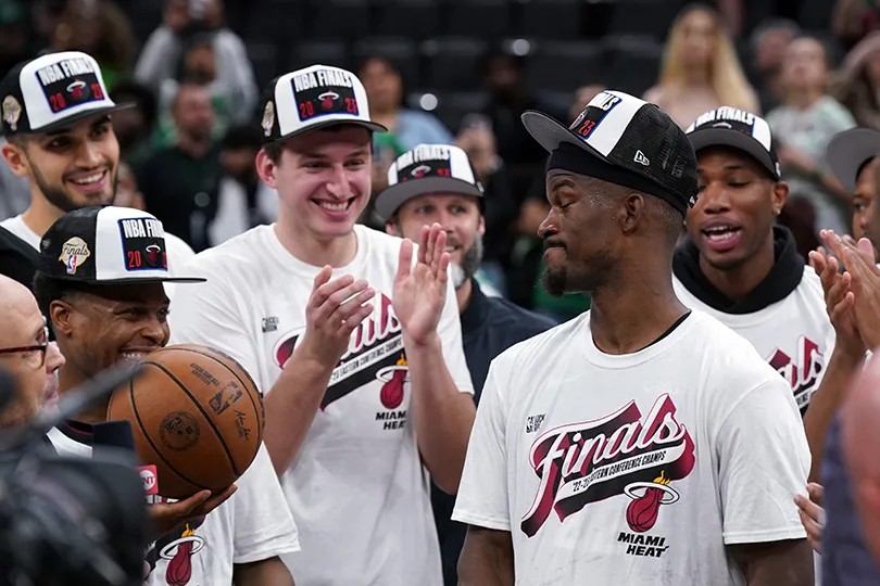 Jimmy Butler et les joueurs du Miami Heat