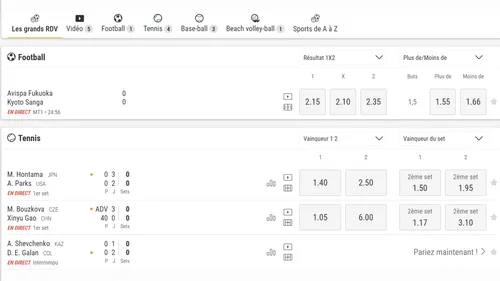 Live Betting sur Bwin