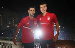 Novak Djokovic en soutien de Bogdan Bogdanovic