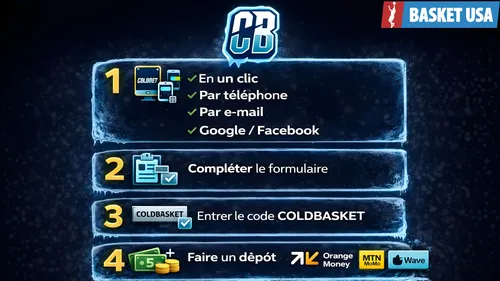 Créer un compte sur l'appli Coldbet mobile : étapes et code promo COLDBASKET.