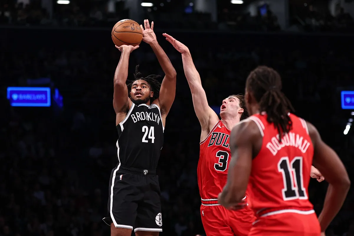 Cam Thomas avec les Nets contre les Bulls