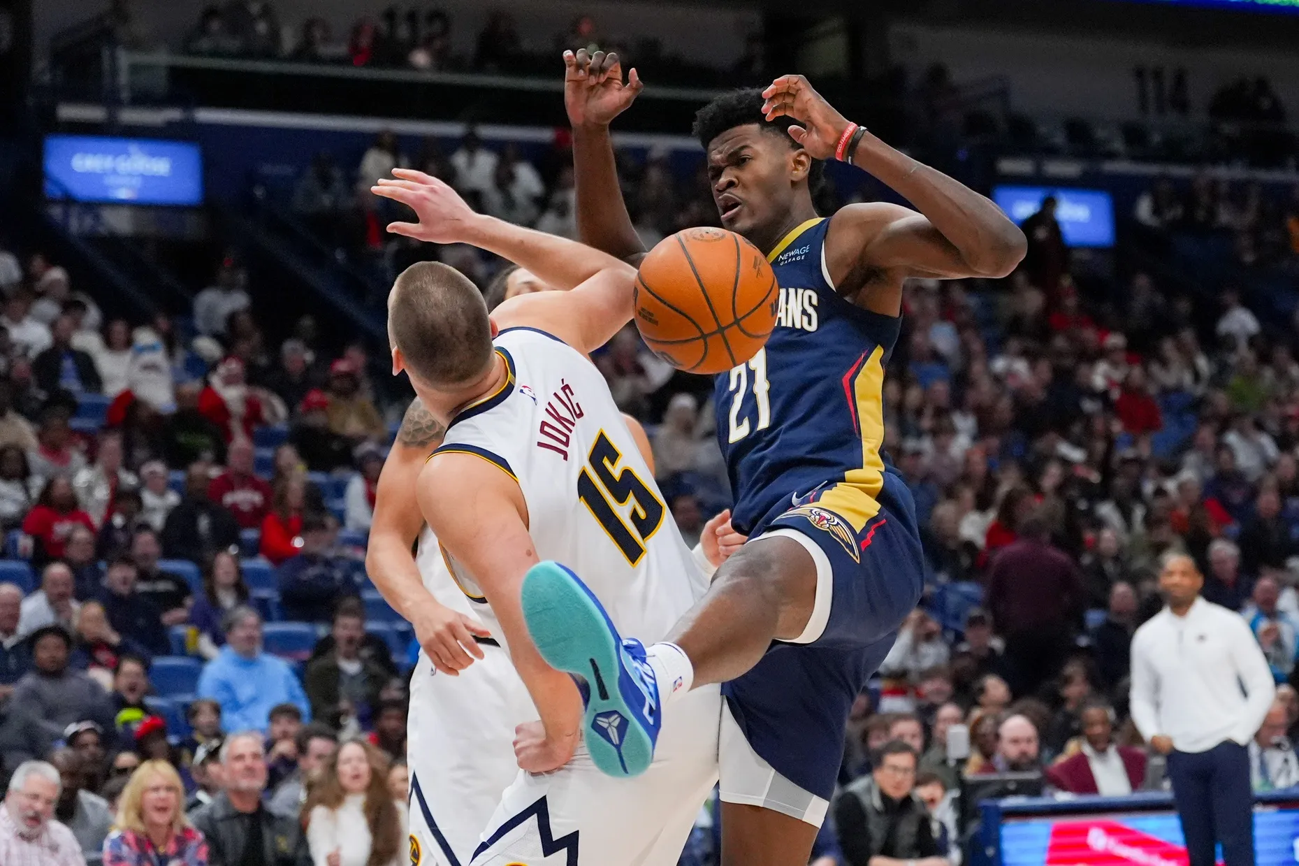 Nikola Jokic et les Nuggets face aux Pelicans