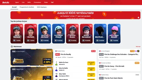 Bonus de bienvenue turf Betclic