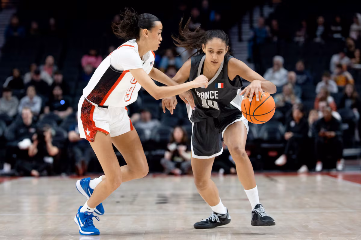 Aïnoha Risacher au Nike Hoop Summit