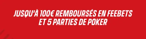 Bonus 100€  + 5 € de ticket poker