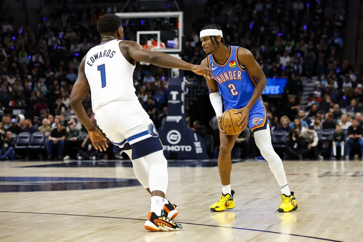 Anthony Edwards et Shai Gilgeous-Alexander