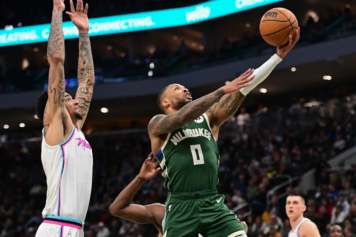 Damian Lillard (Bucks) contre le Heat