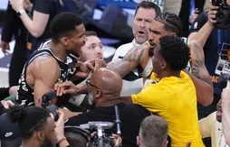 Après l’élimination, Giannis Antetokounmpo se chauffe avec… le père de Tyrese Haliburton