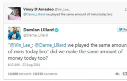 Twitter : Damian Lillard a de la répartie