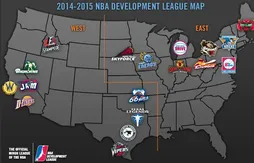 La nouvelle carte de la D-League