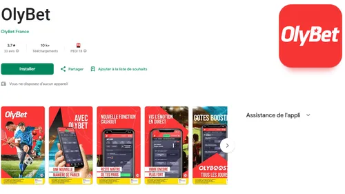 Olybet France – avis des joueurs : app 3,7/5 sur Play Store, 1,6/5 sur Trustpilot ; forces et limites
