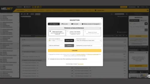 Inscription MelBet APK mobile Android iOS