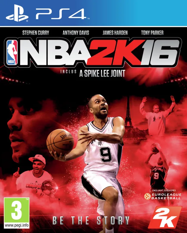 Tony Parker sur la jaquette de NBA 2K16