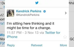Kendrick Perkins pense qu’il serait bon pour lui de changer d’air
