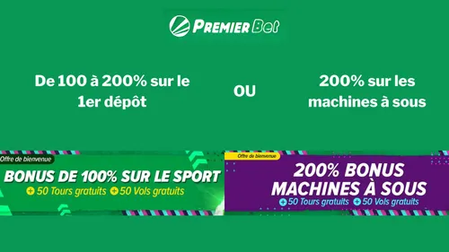 Profitez des bonus de bienvenue sport ou casino sur Premier Bet