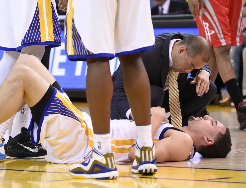 USP NBA: PLAYOFFS-HOUSTON ROCKETS AT GOLDEN STATE S BKN USA CA