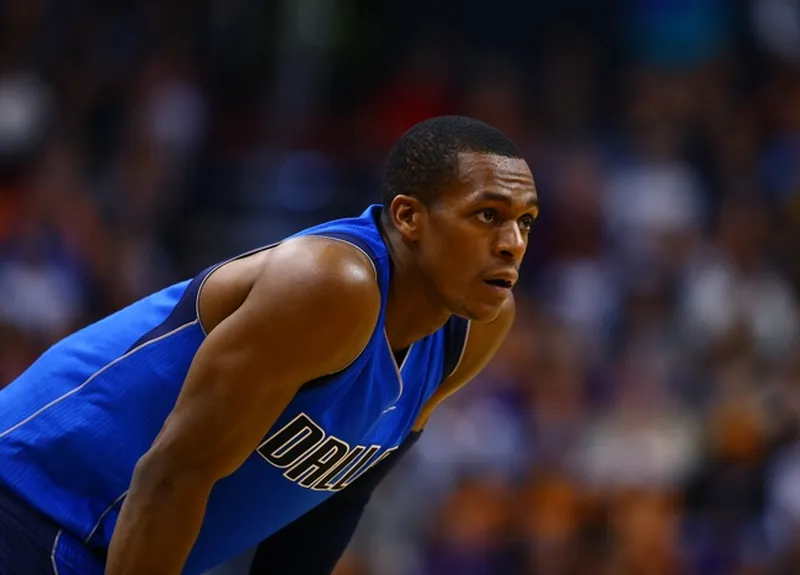 Dec 23, 2014; Phoenix, AZ, USA; Dallas Mavericks guard Rajon Rondo against the Phoenix Suns at US Airways Center. The Suns defeated the Mavericks 124-115. Mandatory Credit: Mark J. Rebilas-USA TODAY Sports
