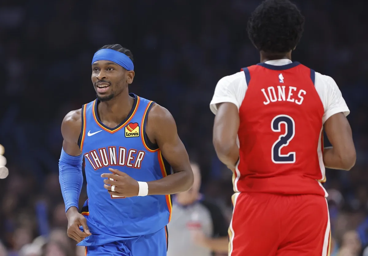 Shai Gilgeous-Alexander (Thunder) contre les Pelicans