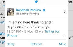 Kendrick Perkins pense qu’il serait bon pour lui de changer d’air