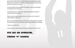 Zydrunas Ilgauskas remercie les fans de Cleveland
