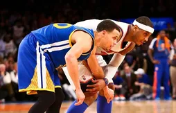 Stephen Curry et Draymond Green sont heureux pour Carmelo Anthony
